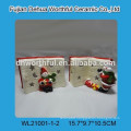 Lovely santa with book ceramic led christmas light